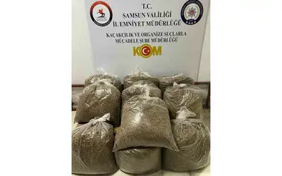Samsun’da 150 kilo kaçak tütün ele geçirildi: 2 gözaltı
