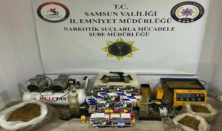 Bafra Polisinin Operasyonunda Silah Ve Uyuşturucu Ele Geçirildi