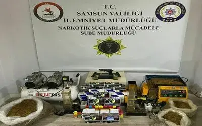 Bafra Polisinin Operasyonunda Silah Ve Uyuşturucu Ele Geçirildi