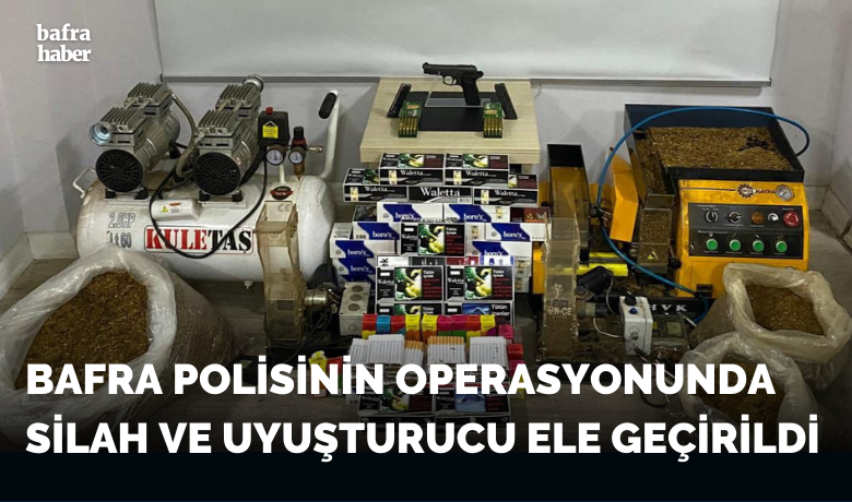 Bafra Polisinin Operasyonunda SilahVe Uyuşturucu Ele Geçirildi