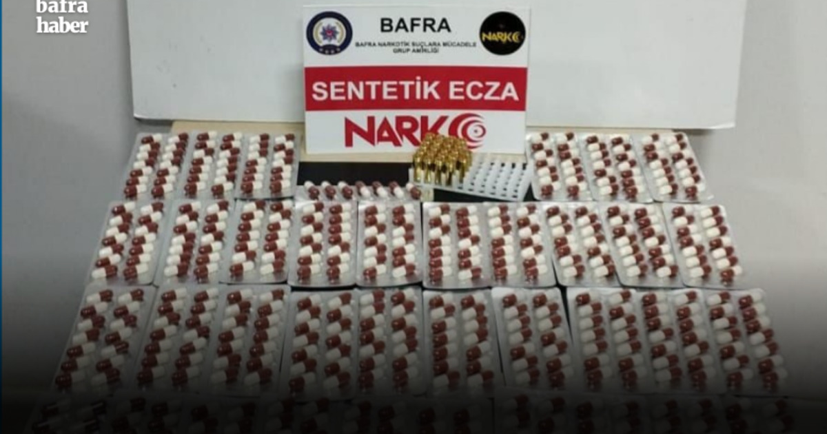 Bafra’da 560 adet uyuşturucu hap ele geçti