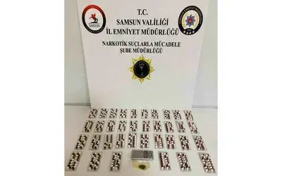 Samsun’da 504 adet sentetik ecza ele geçirildi: 1 gözaltı
