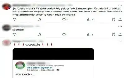 Samsunspor taraftarlarından ’Reeder’ tepkisi: “Başka firma bulamadınız mı?”
