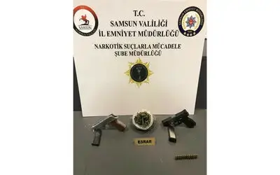 Samsun’da uyuşturucu ve silah operasyonu: 4  gözaltı
