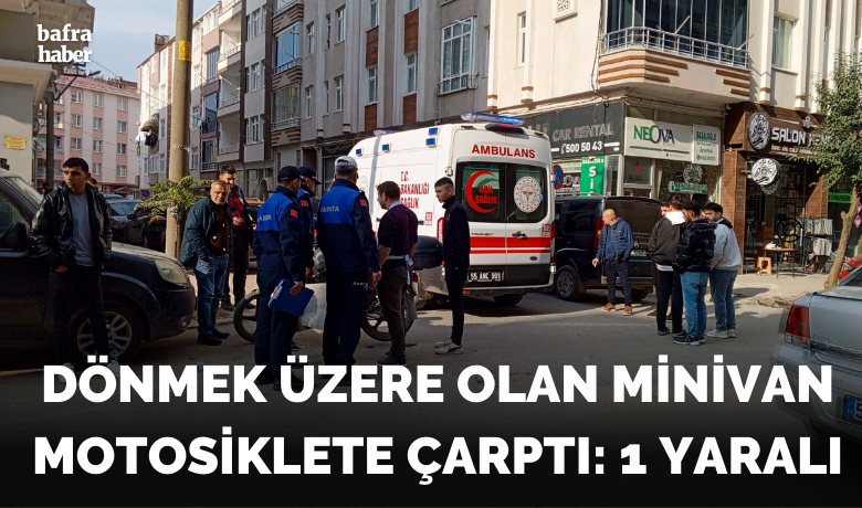 Hafif ticari araç ilemotosiklet çarpıştı: 1 yaralı