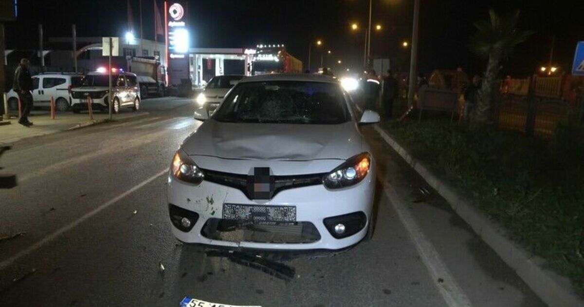 Bafra’da yaya geçidinden geçen bisiklet sürücüsüne otomobil çarptı: 1 yaralı