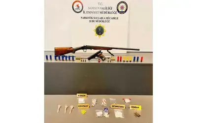 Samsun’da uyuşturucu ve silah operasyonu
