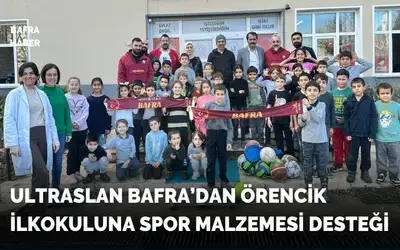 Ultraslan Bafra’dan Örencik İlkokuluna Spor Malzemesi Desteği