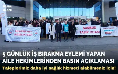 Samsun’da aile hekimlerinden basın açıklaması