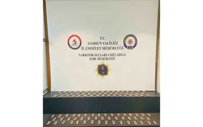 Samsun’da 2 bin 632 adet sentetik ecza ele geçirildi
