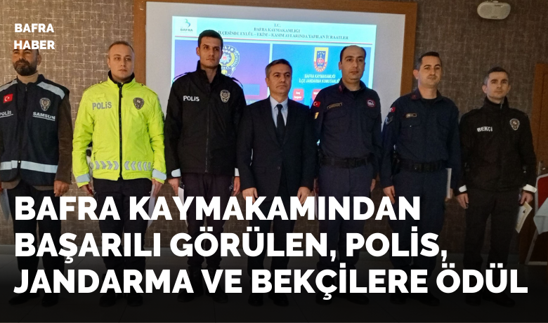 Başarılı emniyet vejandarma personeli ödüllendirildi