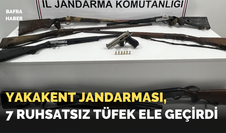 Jandarma 7 ruhsatsız tüfek ele geçirdi