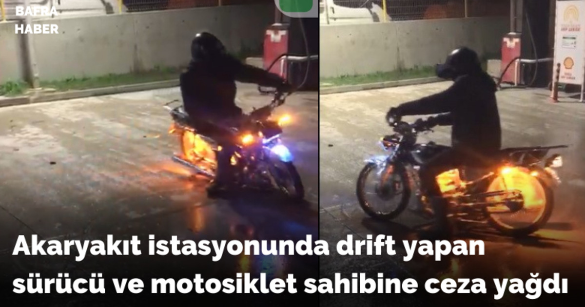 Drift yapan sürücü ve motosiklet sahibine ceza yağdı