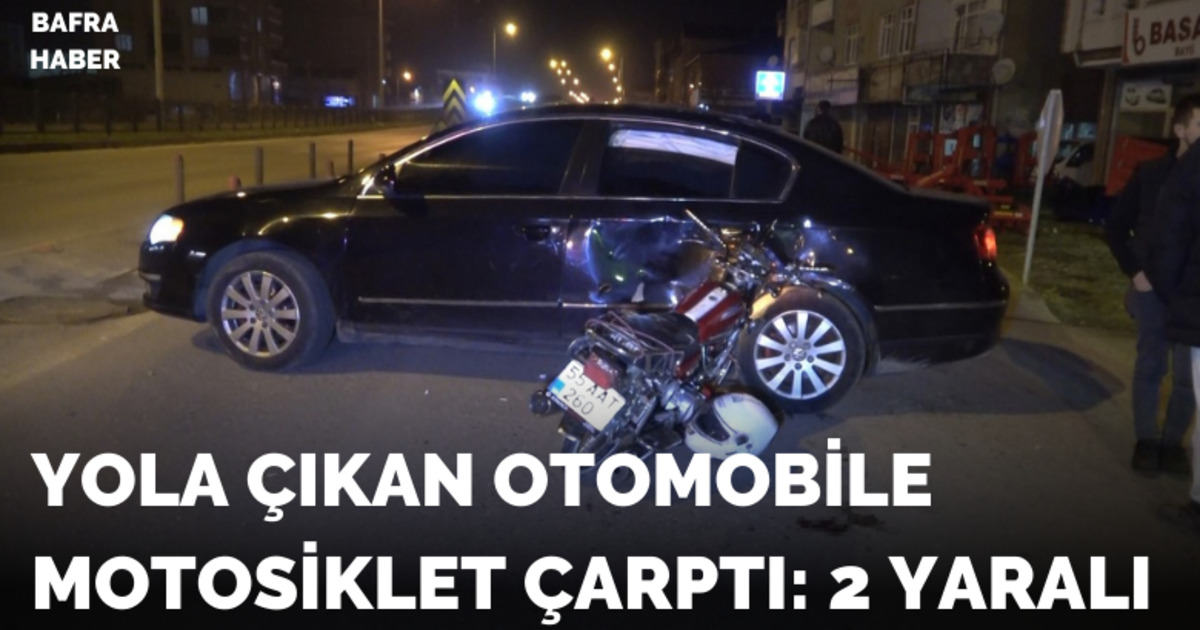 Otomobil ile motosiklet çarpıştı: 2 yaralı