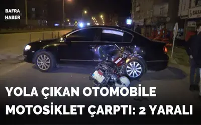 Otomobil ile motosiklet çarpıştı: 2 yaralı