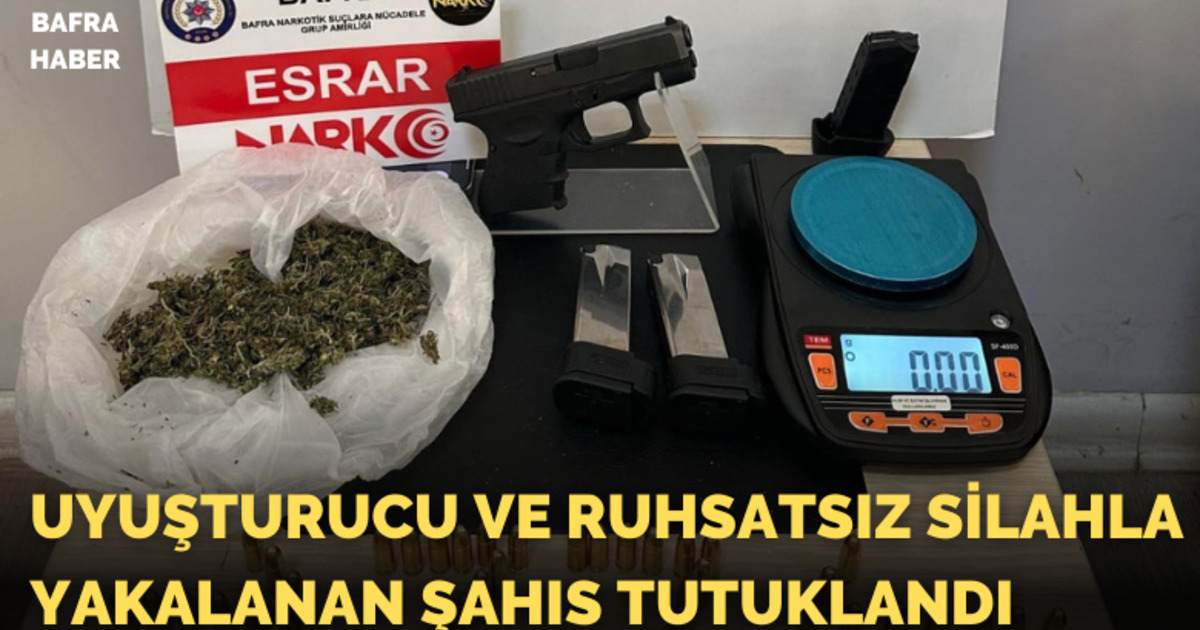 Uyuşturucu ve ruhsatsız silahla yakalanan şahıs tutuklandı