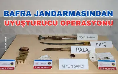 Bafra Jandarmasından Uyuşturucu Operasyonu