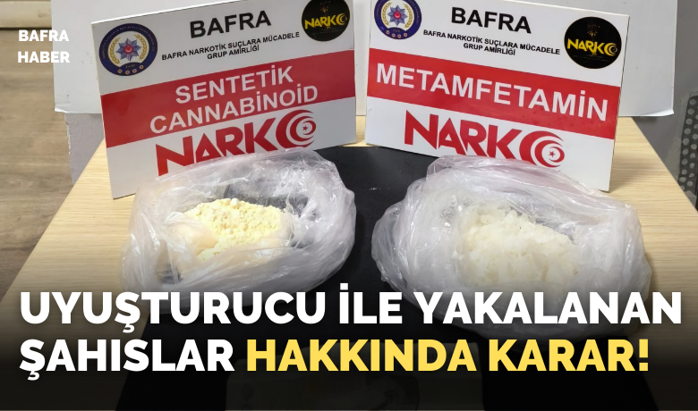Uyuşturucu ile yakalanan 3 şahıs tutuklandı - Samsun’un Bafra ilçesinde uyuşturucu ile yakalanan 3 şahıs tutuklandı.