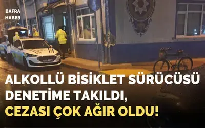 Alkollü Bisiklet Sürücüsü Denetime Takıldı