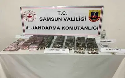 Samsun’da 4 bin 555 adet hapla yakalanan şahıs tutuklandı
