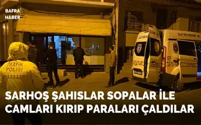 Sarhoş Şahıslar Sopalar İle Camları Kırıp Paraları Çaldılar