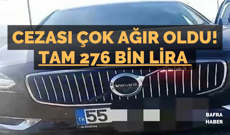Çakar lamba kullanan aracın sürücüsüneve sahibine 276 bin lira cezası