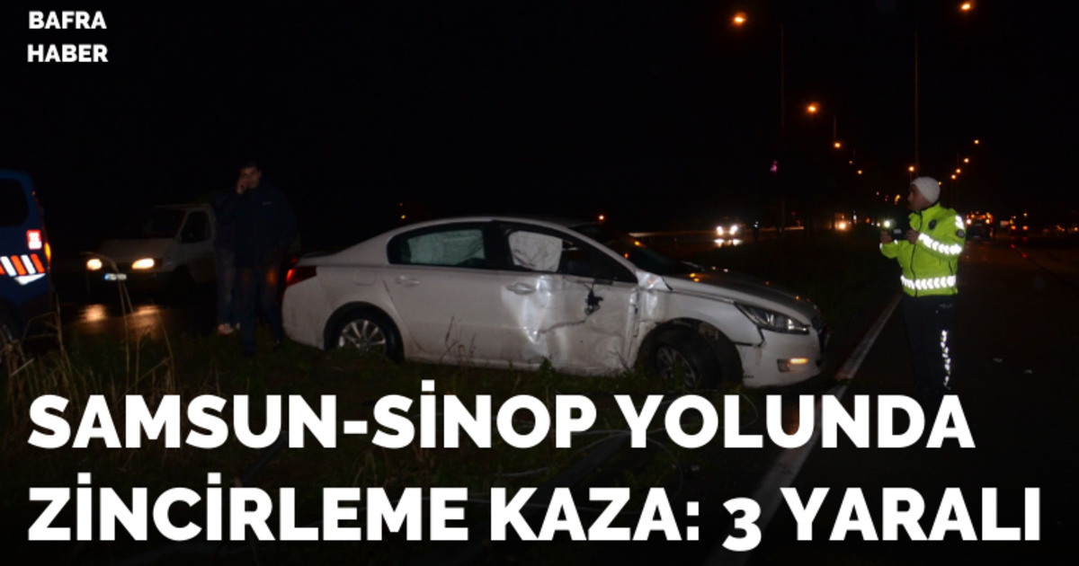 Bafra’da kaza: 3 yaralı