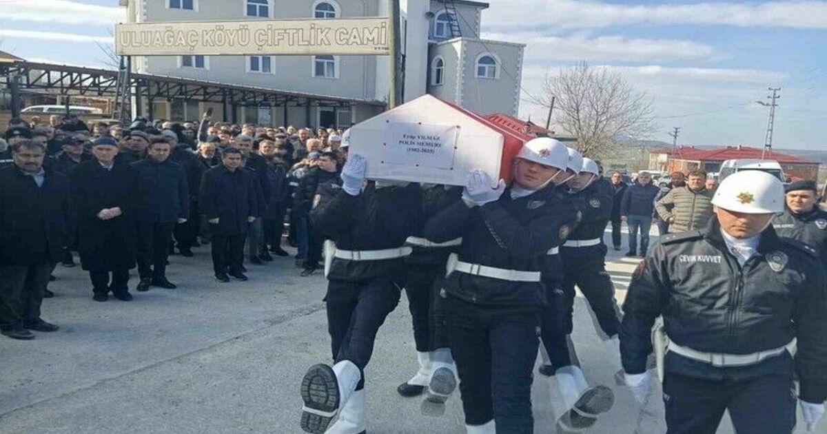Bafralı polis memuru son yolculuğuna uğurlandı