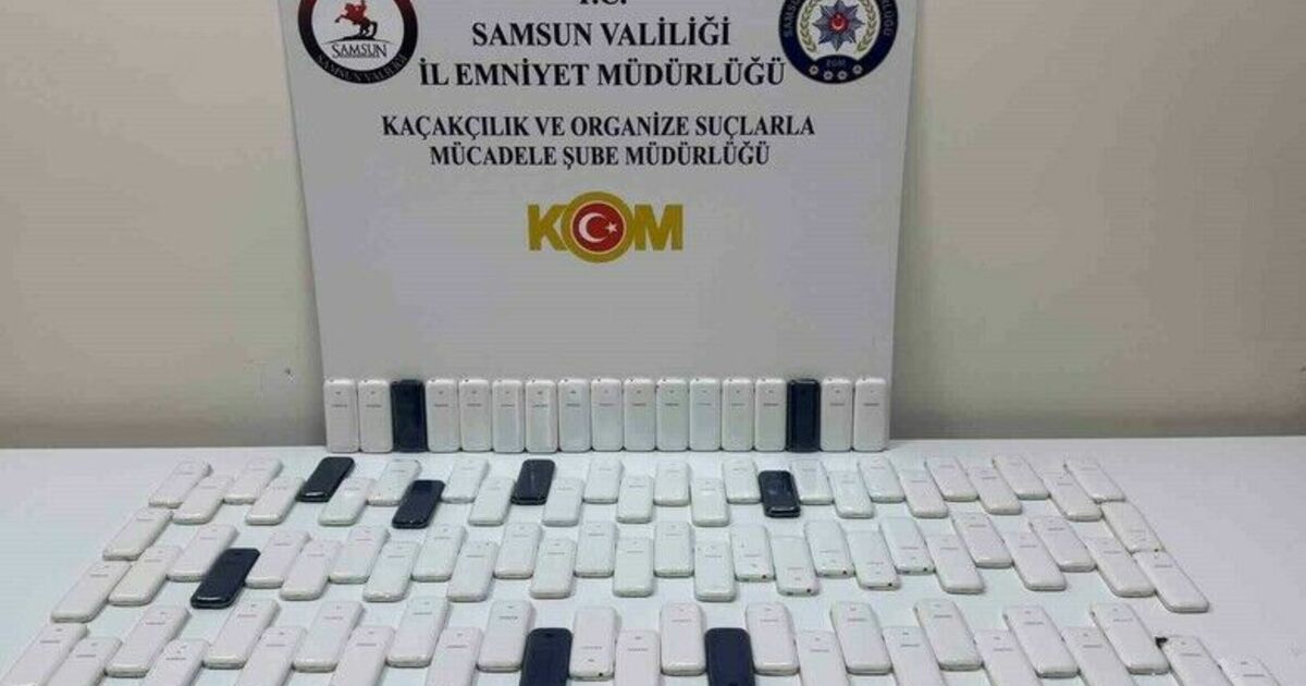 Bafra’da kaçak cep telefonu operasyonu