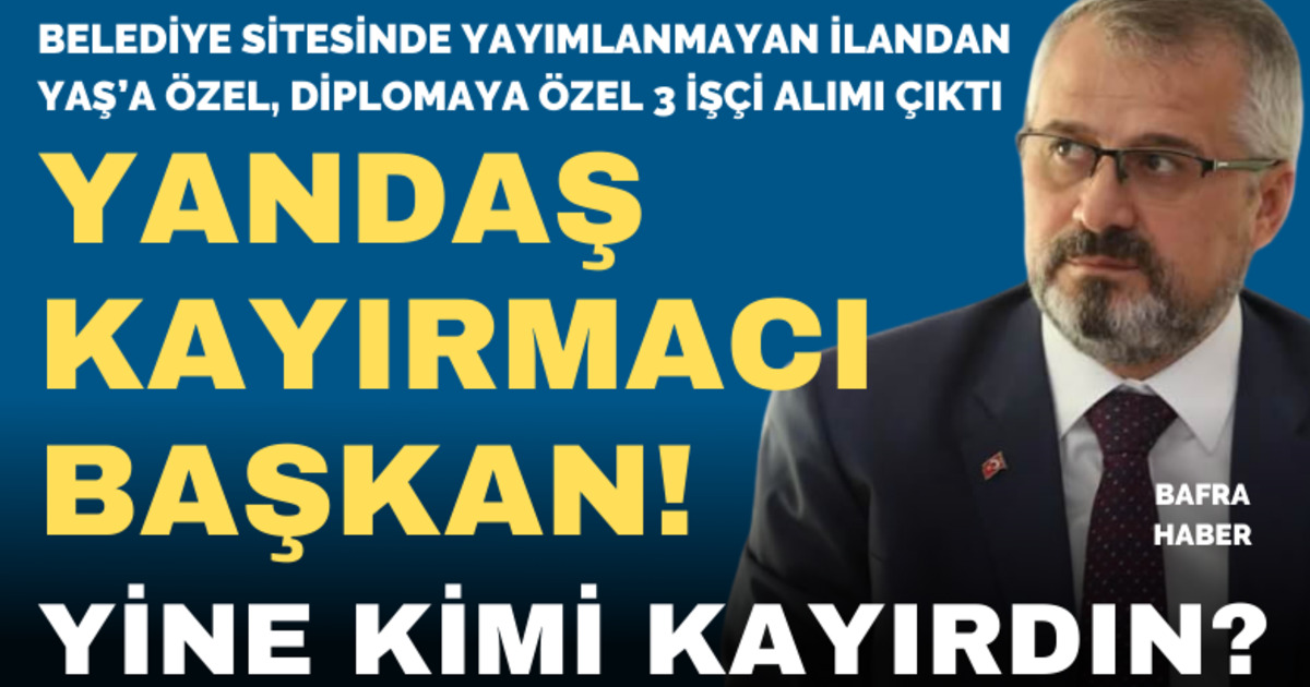Belediye Sitesinde Yayımlanmayan İlandan 3 İşçi alımı çıktı