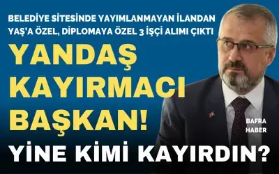 Belediye Sitesinde Yayımlanmayan İlandan 3 İşçi alımı çıktı