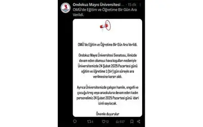 OMÜ’de eğitim ve öğretime kar engeli
