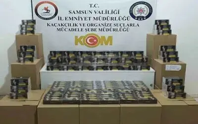 Samsun’da 250 bin makaron ele geçirildi
