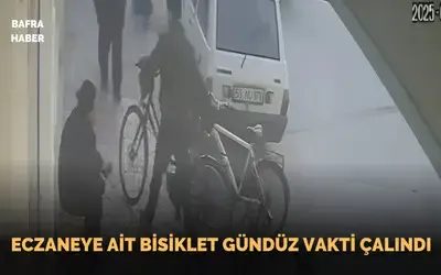 Bafra'da Eczaneye Ait Bisiklet Gündüz Vakti Çalındı