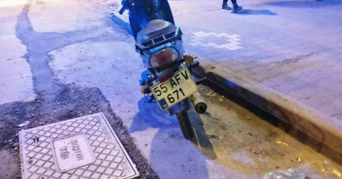 Bisiklete çarpan motosiklet sürücüsü yaralandı