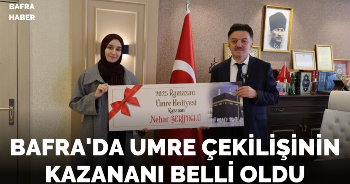 Bafra’da umre çekilişinin kazananı belli oldu