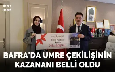 Bafra’da umre çekilişinin kazananı belli oldu