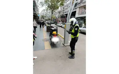 Kaldırımları işgal eden 76 motosiklet sürücüsüne ceza