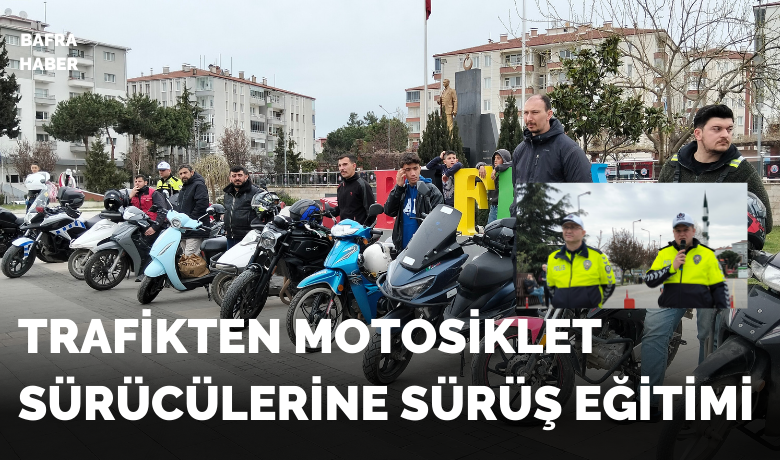 Motosiklet sürücülerine güvenli sürüş eğitimi