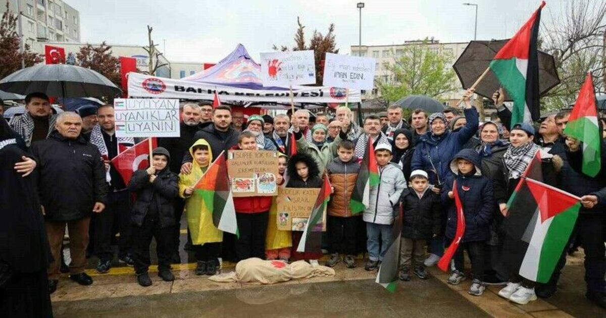 Bafra’da Gazze için miting