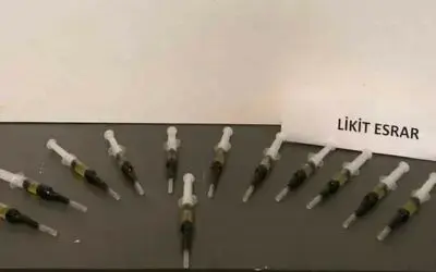Samsun’da enjektöre çekili likit esrar ele geçirdi
