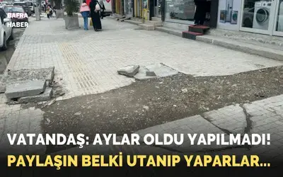 Sorumlu Vatandaştan Bozuk Kaldırım Tepkisi