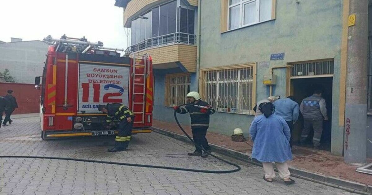 Bafra’da yangın paniği
