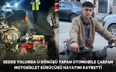 Sedde Yolunda U Dönüşü Yapan Otomobile Çarpan Motosiklet Sürücüsü Hayatını Kaybetti