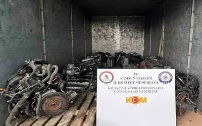 Samsun’da 13 adet gümrük kaçağı lüks araç motoru ele geçirildi
