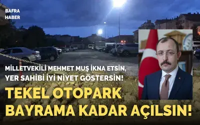 Mehmet Muş Yer Sahibini İkna Etsin Tekel Otopark Açılsın!