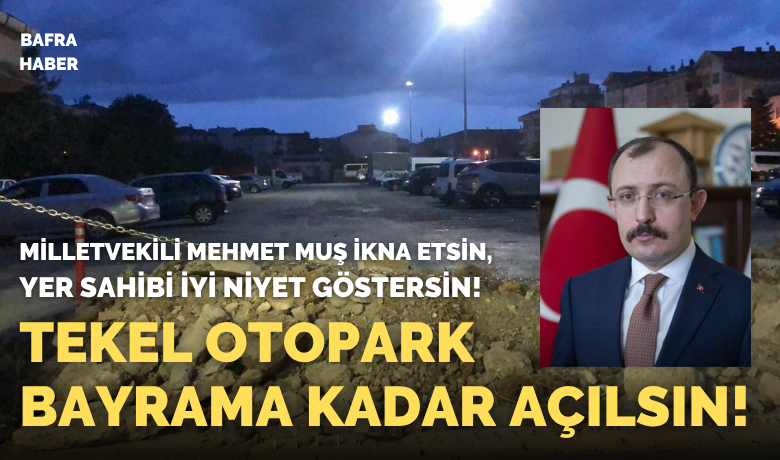 Mehmet Muş Yer Sahibiniİkna Etsin Tekel Otopark Açılsın!