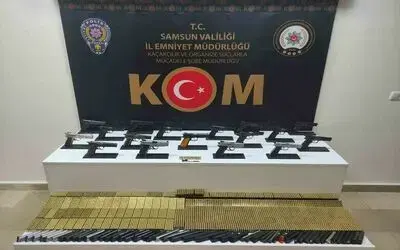 Polis araca zulalanmış 17 tabanca ele geçirdi

