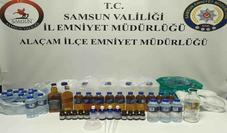 Alacam’da sahte içki operasyonu
