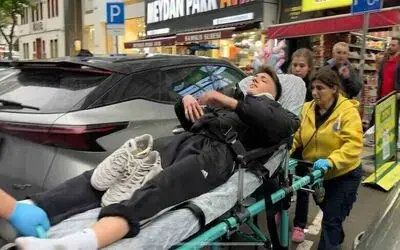 Yağmur nedeniyle kayganlaşan yolda motosiklet kaza yaptı: 1 yaralı

